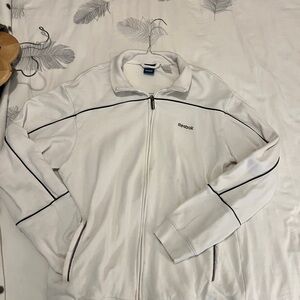 Vintage Reebok Men's White Track Jacket